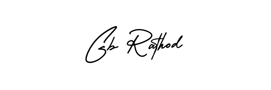How to make Gb Rathod name signature. Use AmerikaSignatureDemo-Regular style for creating short signs online. This is the latest handwritten sign. Gb Rathod signature style 3 images and pictures png